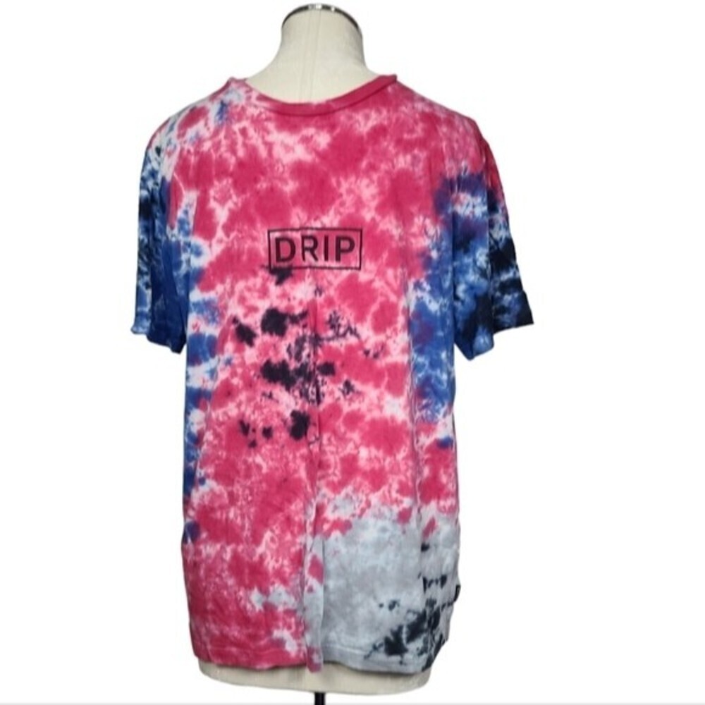 WXYZ Tie Dye Drip Printed Crewneck Short Sleeve Men's T Shirt M